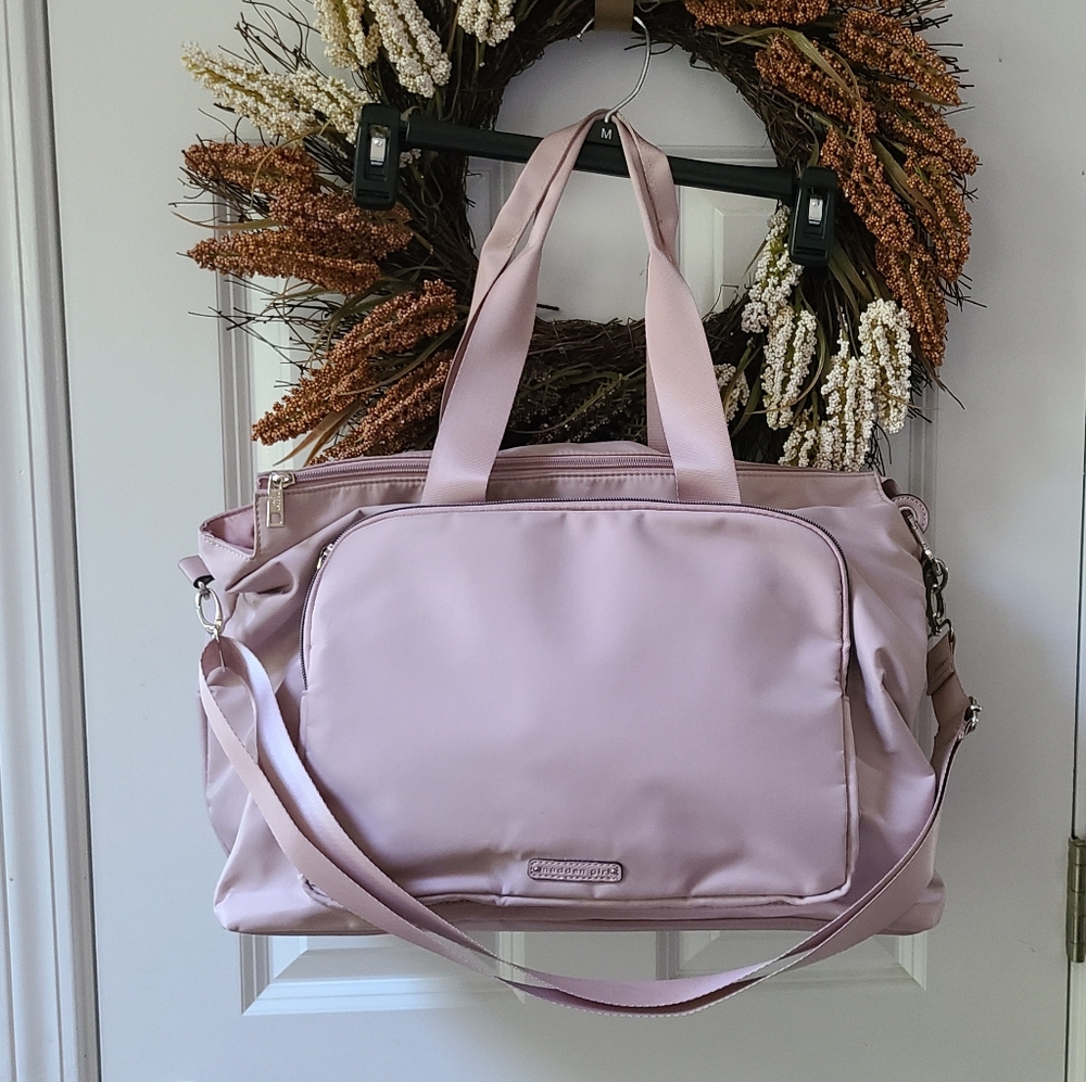 Madden Girl Pink Weekender Nylon Bag
